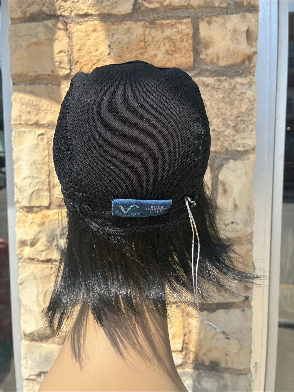 Hand stitched Black Short Layered Women's Wig with Bangs